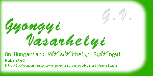 gyongyi vasarhelyi business card